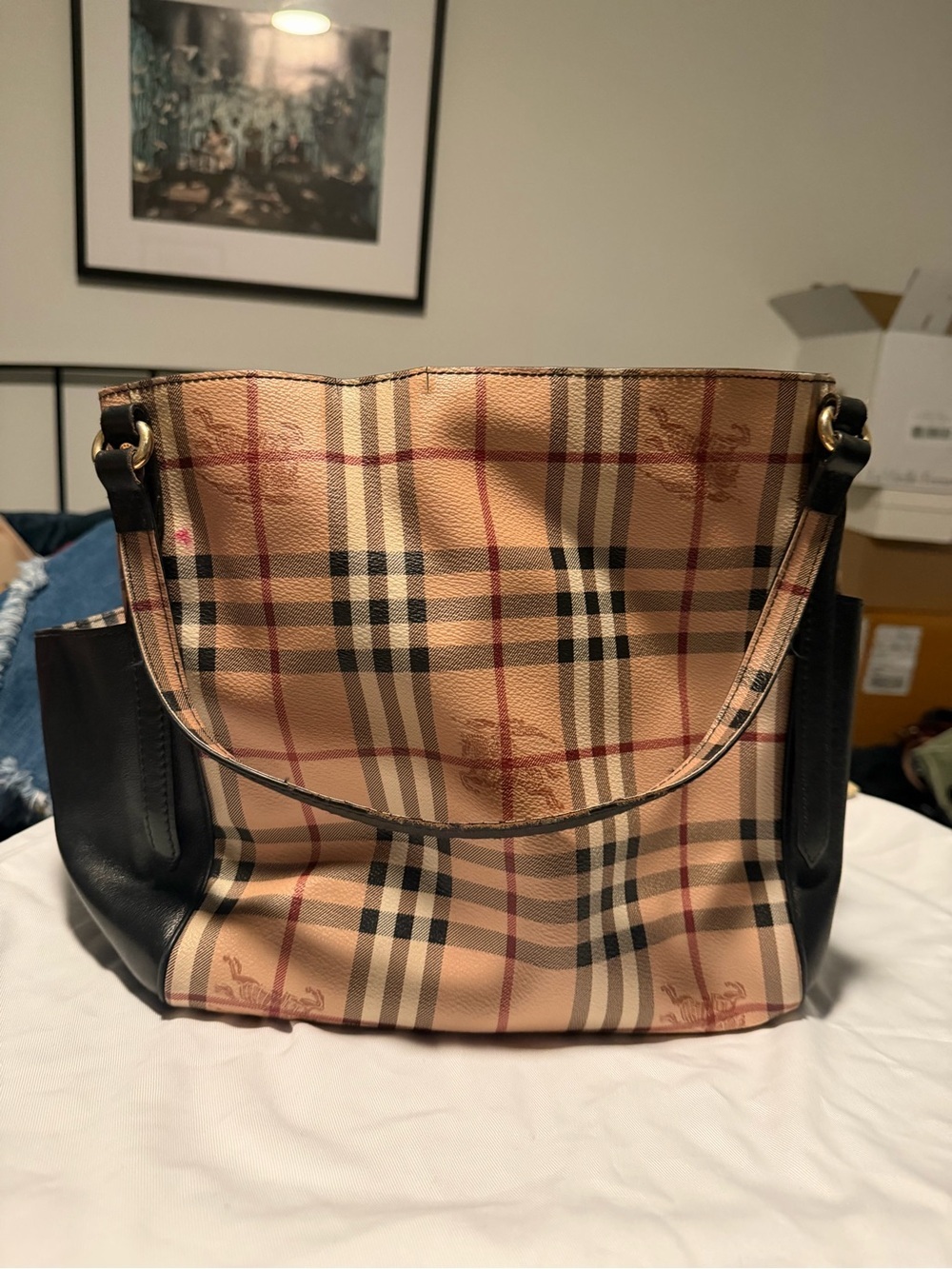 Burberry Haymarket Small Canterbury Tote Bag - Picture 9 of 15